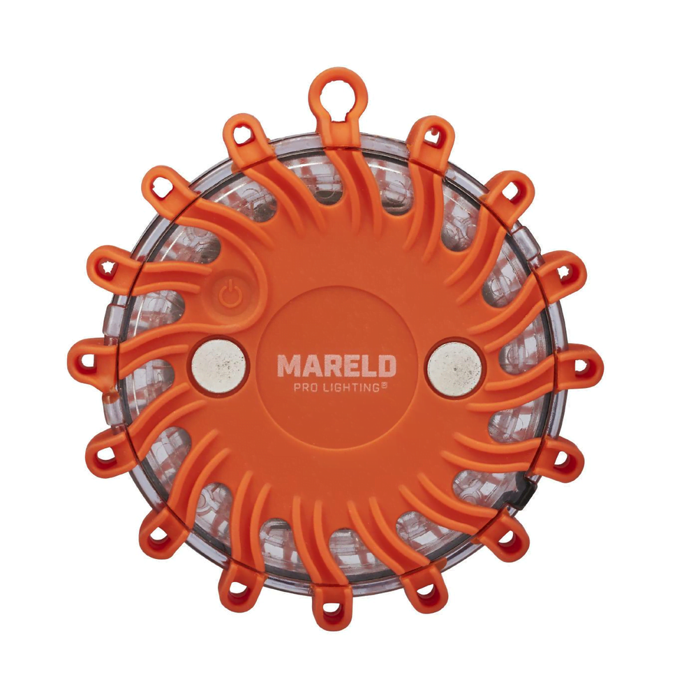 Mareld Glow Varoitusvalo vilkulla, paristokäyttö, iskunkestävä IP67, oranssi