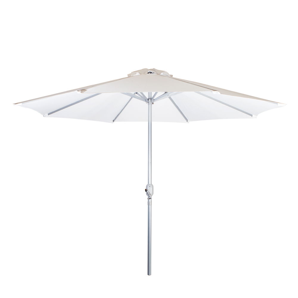 Aurinkovarjo BAHAMA H2.7m polyesteria, alujalka, kammella, valkoinen