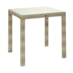 Puutarharyhmä WICKER, pöytä + 4 nojatuolia, alurunko polyrottingilla, beige