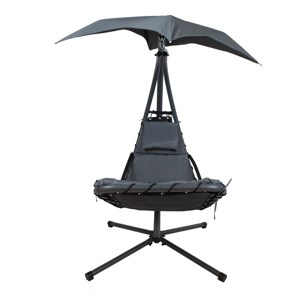 Riipputuoli DREAM aurinkovarjolla, textilinea, harmaa