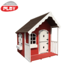 NORDIC PLAY Leikkimökki verannalla, punainen/valkoinen