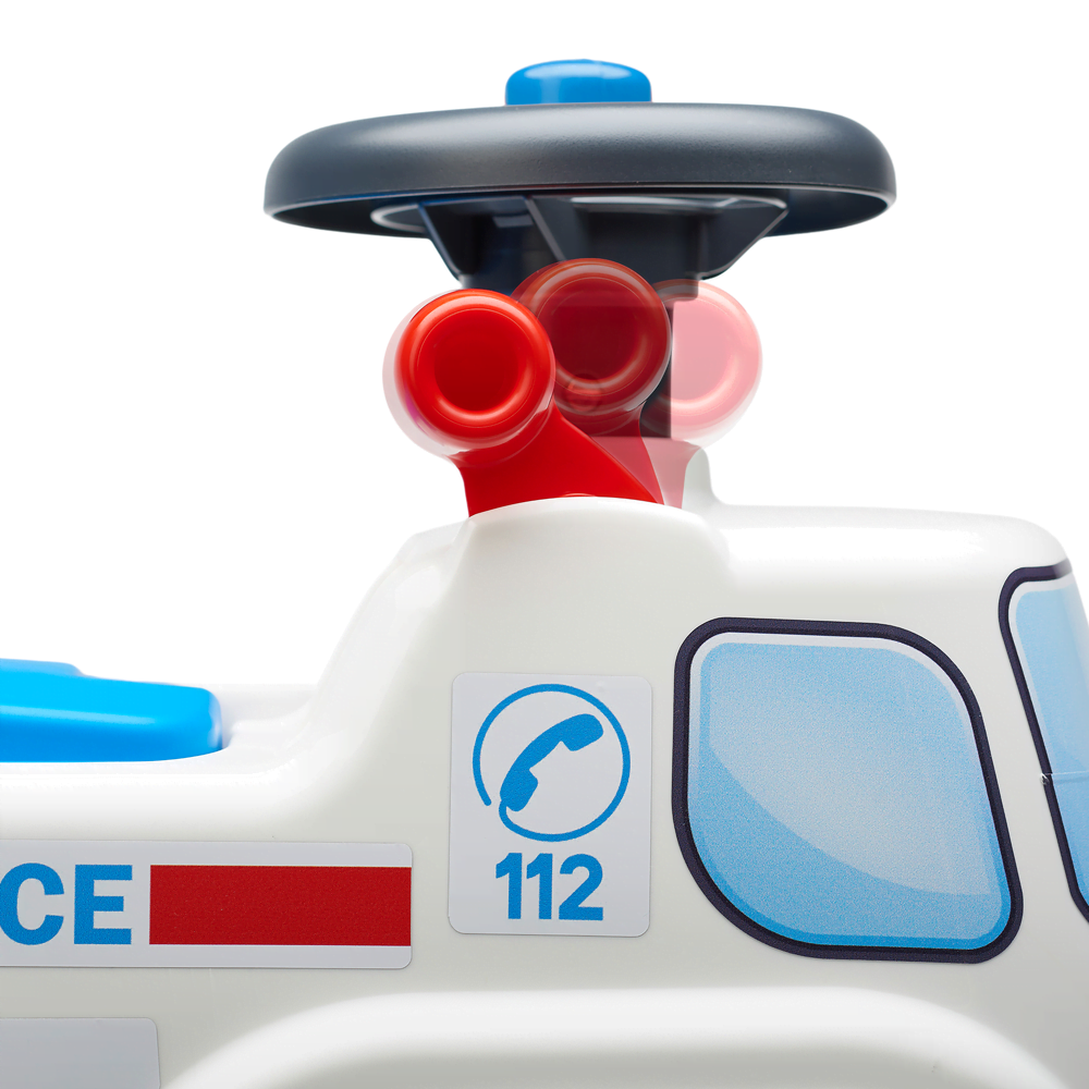 Ambulanssi ride-on säilytystilalla, ratti ja äänitorvi FALK