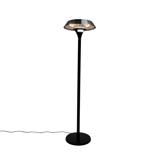 HORTUS Terassilämmitin lattiamalli UFO 800/1200/2000 W, HA, kaukosäätimellä, musta