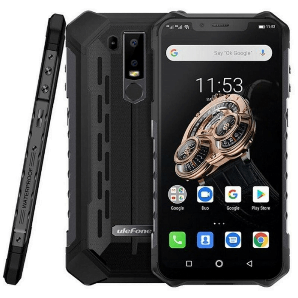 Ulefone Armor 6S Iskunkestävä IP68 Älypuhelin, 6GB+128GB, musta
