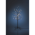 Taiga Kirsikkapuu LED-valaisin, metallirunko, musta 150cm