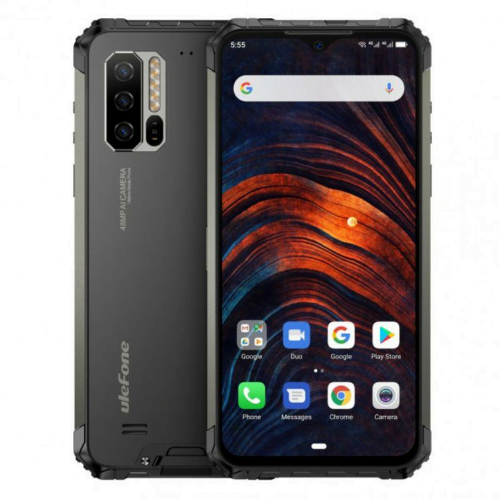 Ulefone Armor 7, 8 GB+128GB Iskunkestävä älypuhelin, musta