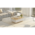 Chic Home Laana sohvapöytä 90x60xK32 cm, beige/valkoinen