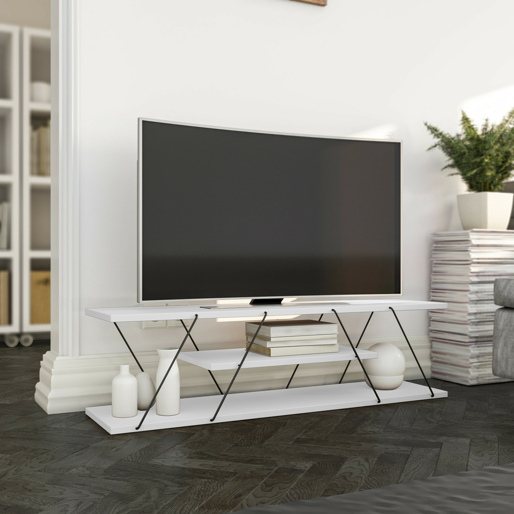 Chic Home Carita TV-taso 120 cm, valkoinen/musta