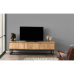 Chic Home Tiina TV-taso laatikoilla 180 cm, ruskea/musta