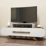 Chic Home Rosaliina TV-taso 145 cm, ruskea/valkoinen