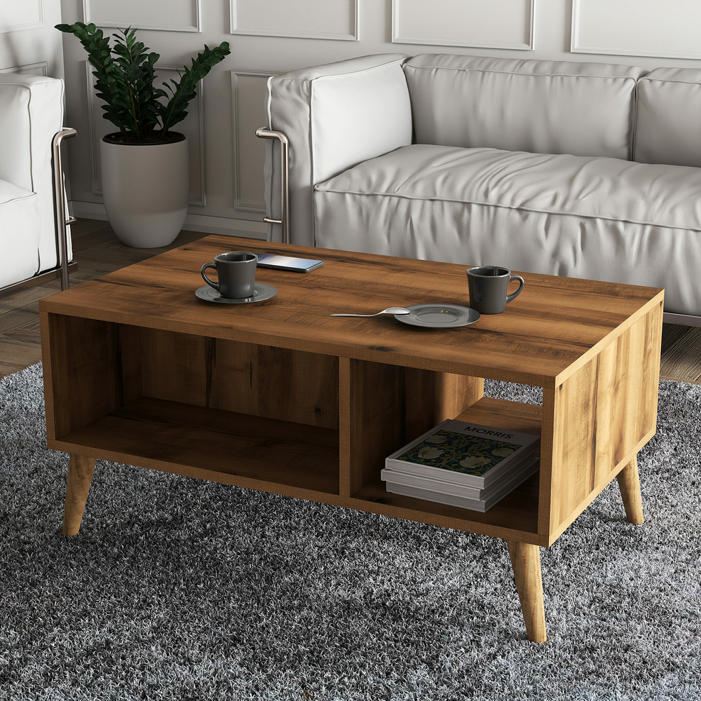 Chic Home Edvin sohvapöytä 90x41,6xK54 cm, ruskea