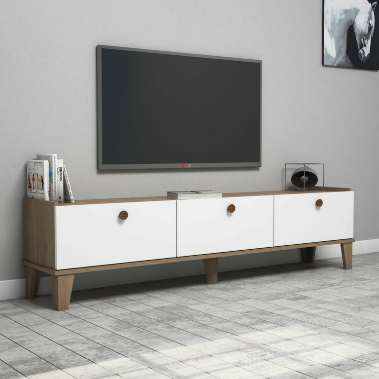 Chic Home Susanna TV-taso 178 cm, valkoinen/beige