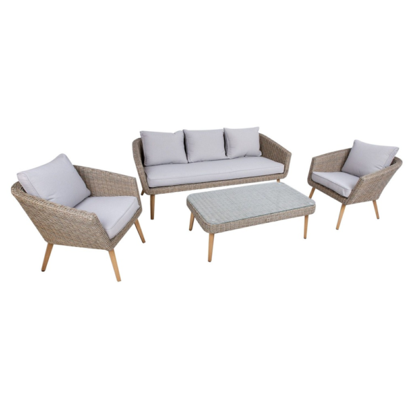 Puutarharyhmä NORWAY sohva, sohvapöytä, 2 tuolia