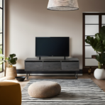 Chic Home Kai TV-taso 140 cm, tummanruskea/musta