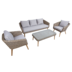 Puutarharyhmä NORWAY sohva, sohvapöytä, 2 tuolia