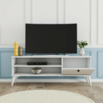 Chic Home Rasmus TV-taso 120x29,5xK44,6 cm, valkoinen