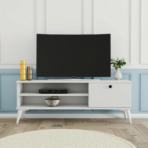 Chic Home Rasmus TV-taso 120x29,5xK44,6 cm, valkoinen