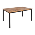 Puutarharyhmä DALYA pöytä + 4 nojatuolia, ruskea/musta
