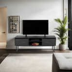 Chic Home Essi TV-taso 140 cm, tummanruskea/musta