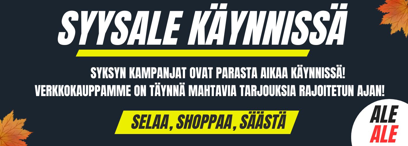 Syysale käynnissä selaa shoppaa säästä