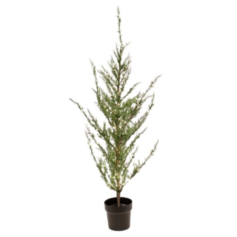 NORDIC WINTER Setripuu ruukussa, korkeus 120 cm, 140 LED-valoa, 230 volttia